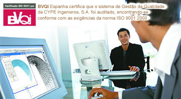 BVQI Espanha certifica que o sistema de Gestão da Qualidade da Cype Ingenieros, S.A. foi auditado, encontrando-se conforme com as exigências da norma ISO 9001:2000